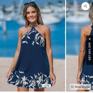 Cupshe Halter Tie Back Mini Dress🌴